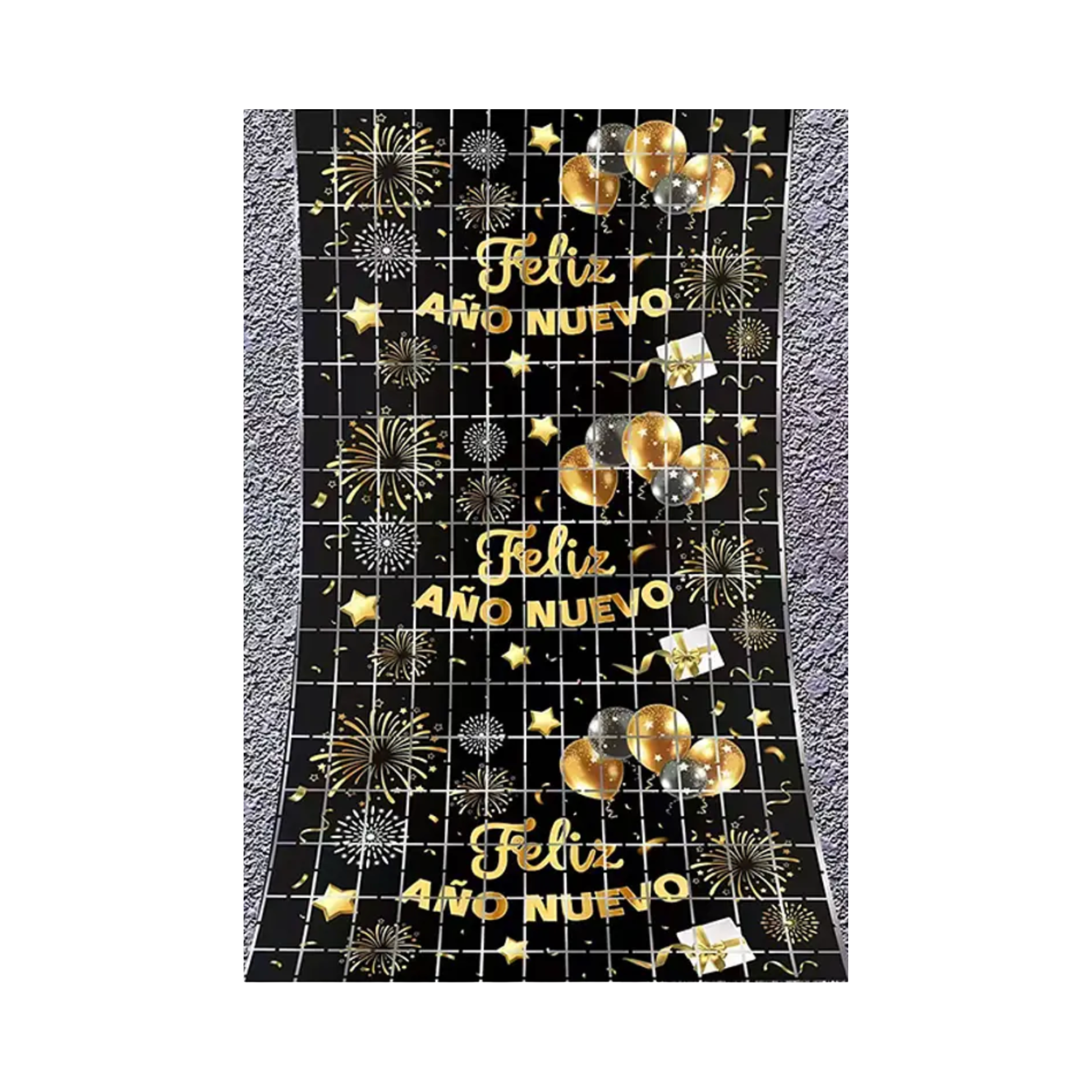 Cortina Feliz Año Nuevo 1 x 2m
