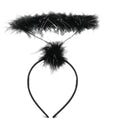 CINTILLO HALO PLUMA NEGRO