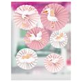 SET ABANICO BABY SHOWER ROSADO 40-30-20 CM