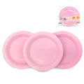 PLATO CARTON 18 CM ROSADO X 10