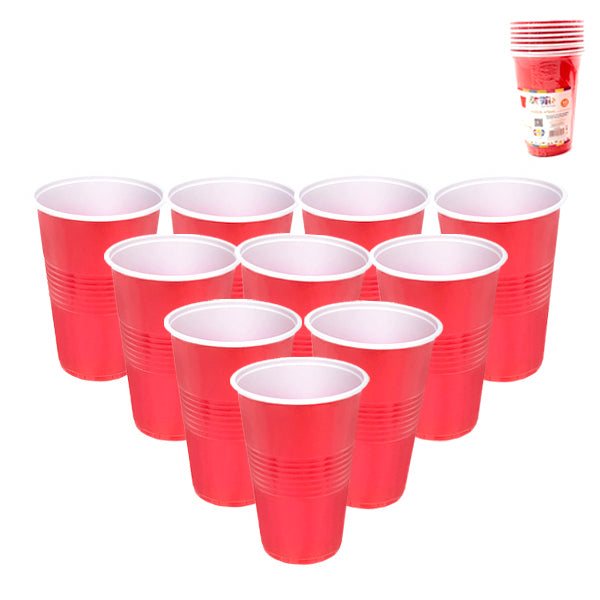 VASO 16OZ ROJO 10 UNIDADES