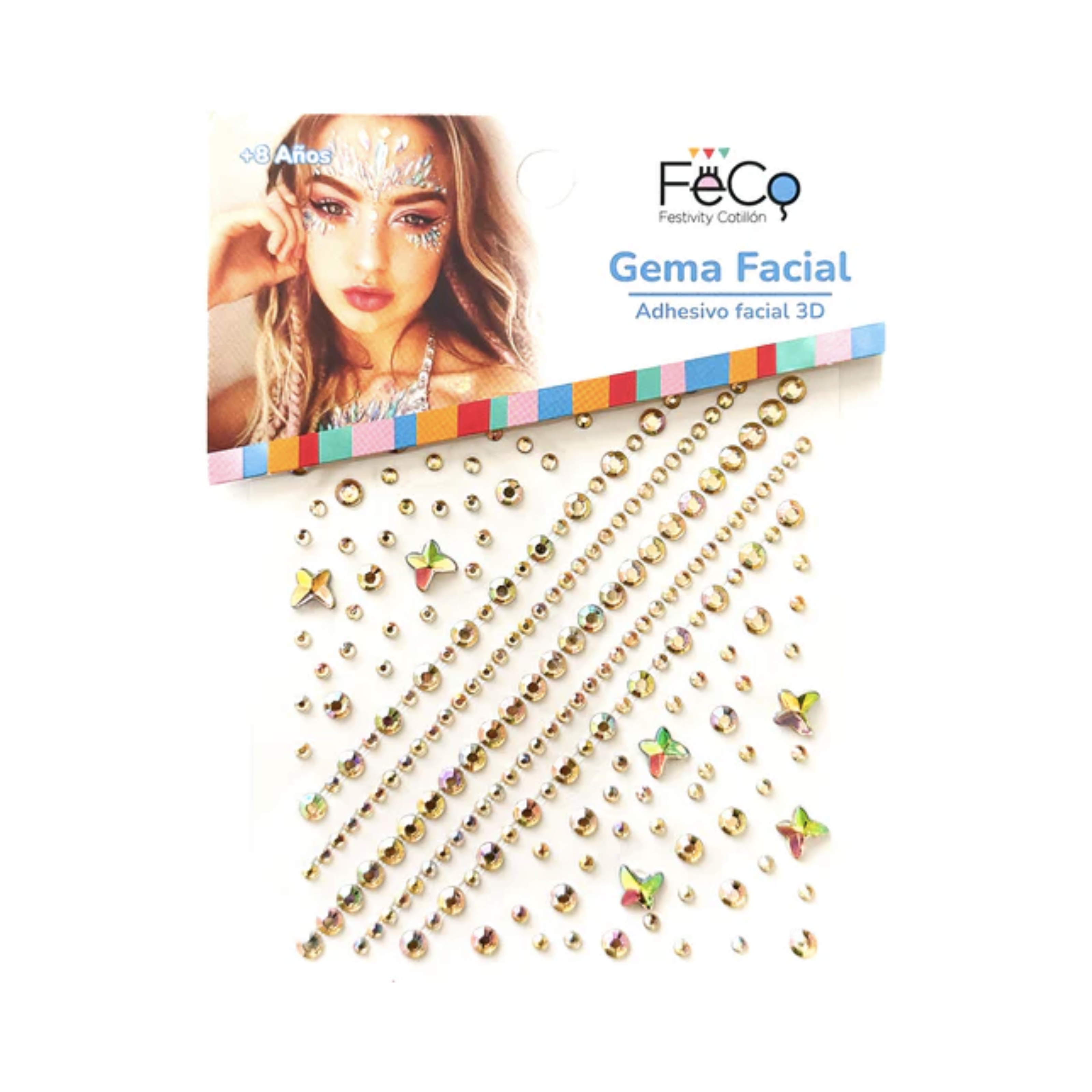Brillos Faciales Adhesivos