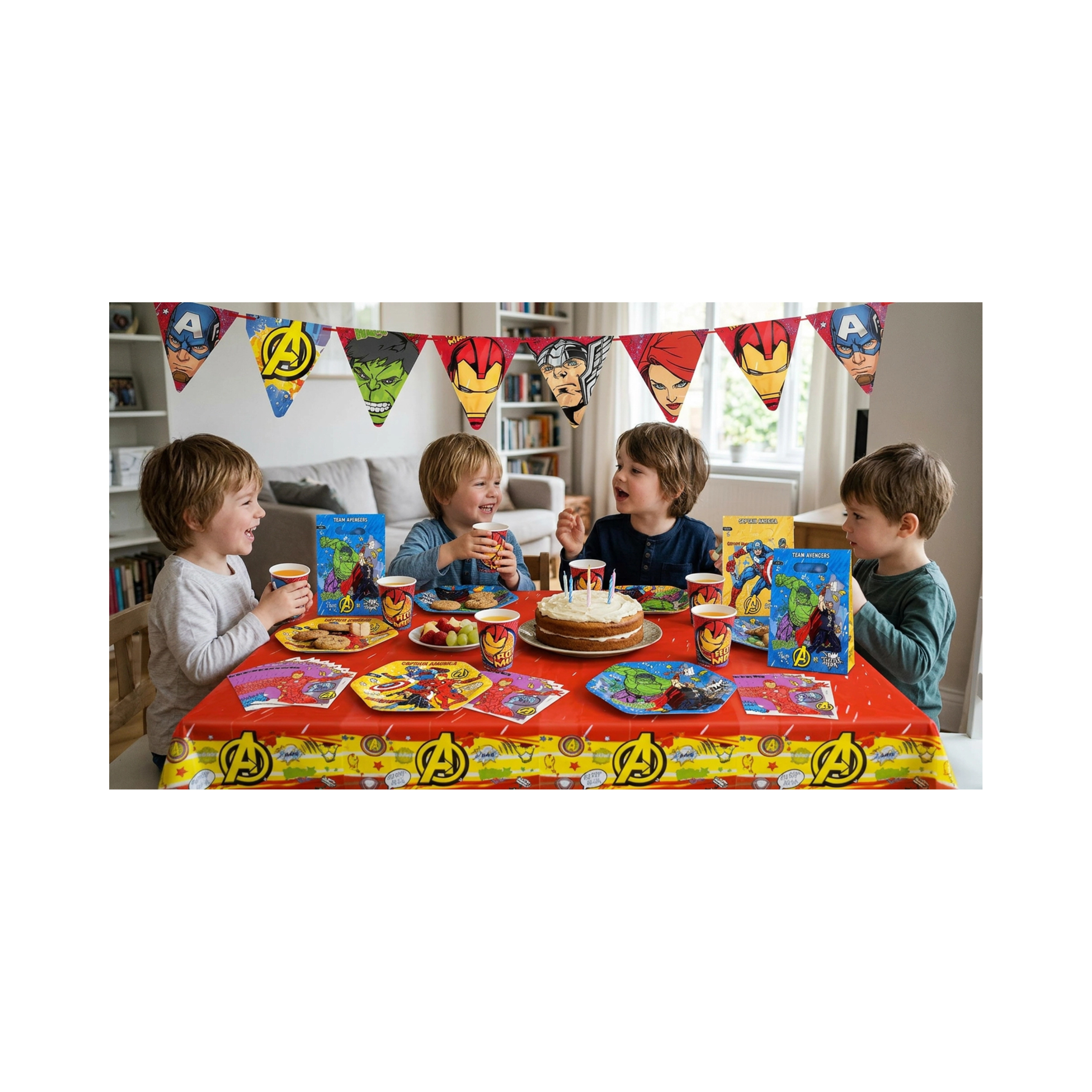 mesa cumpleaños avengers infantil