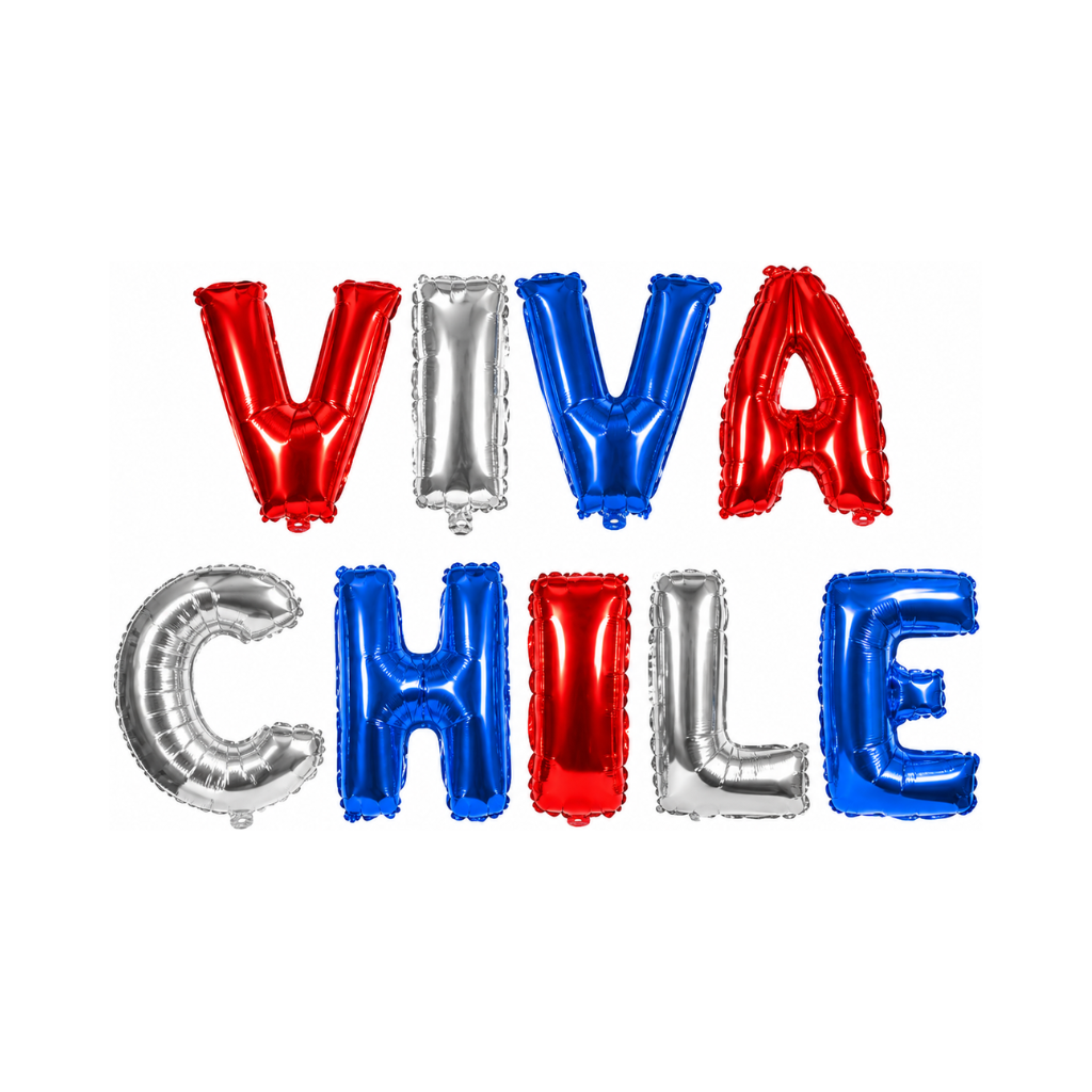 Globo Mylar Letras “Viva Chile”