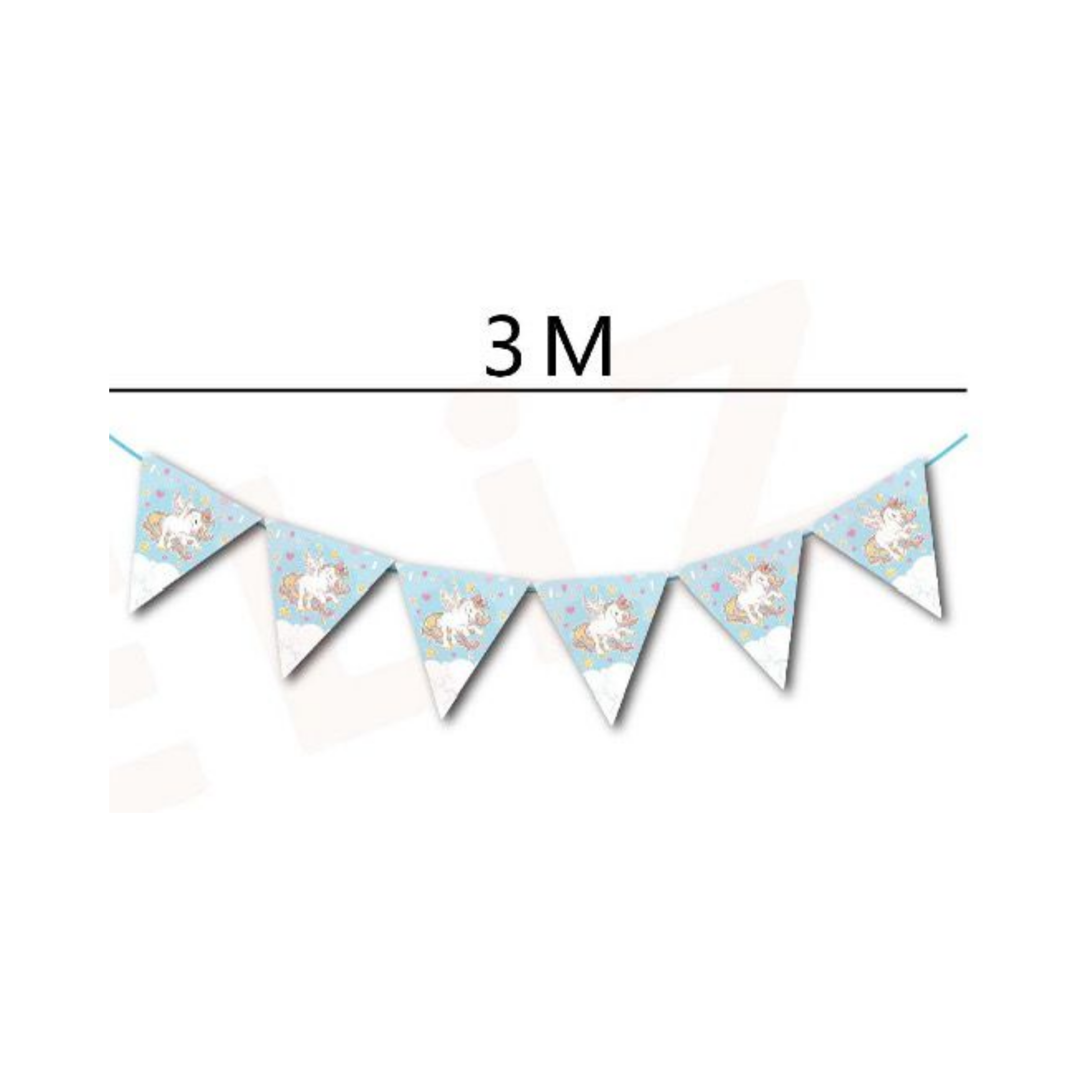 BANDERIN UNICORNIO 12PCS