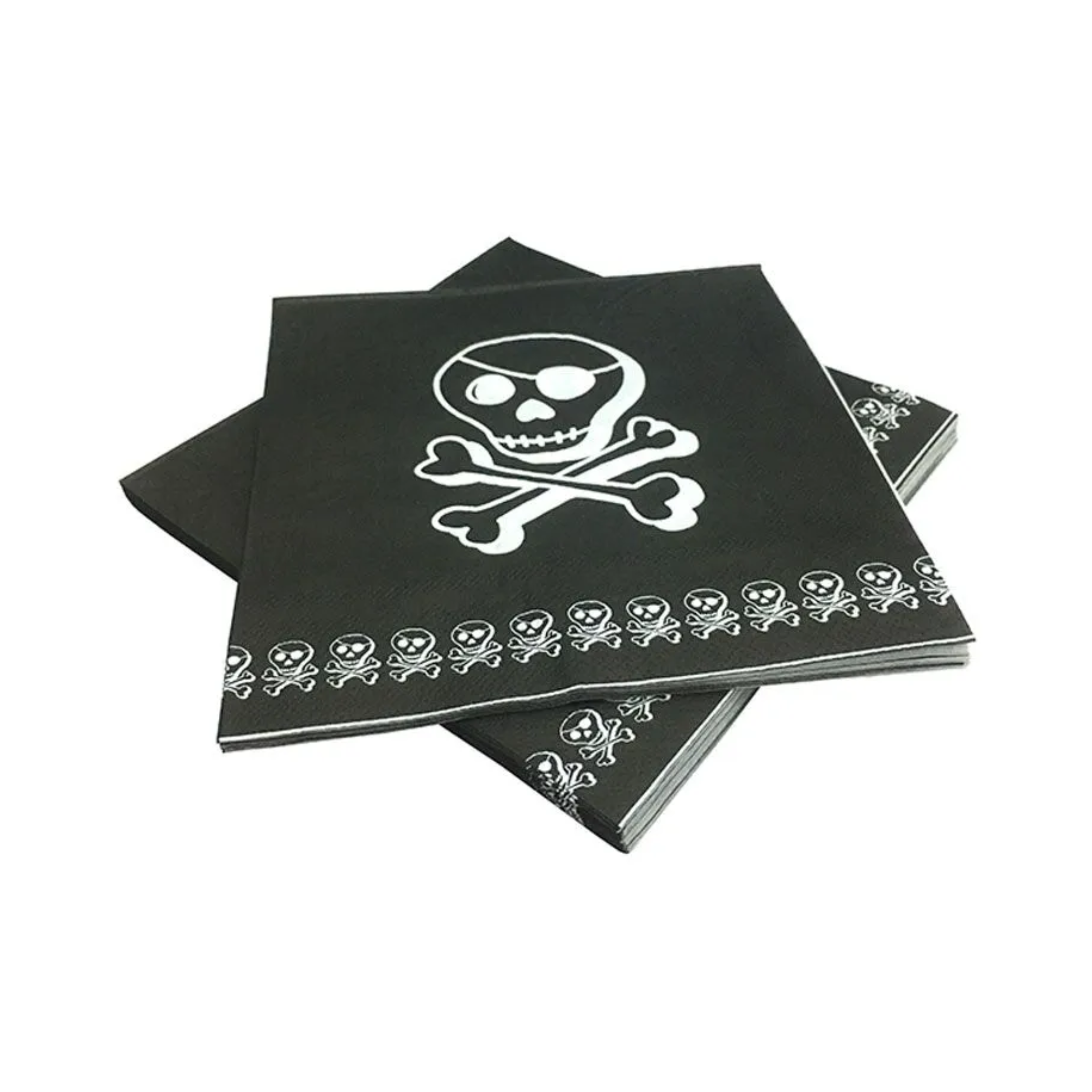 Servilletas Calavera Negras 20 Unidades