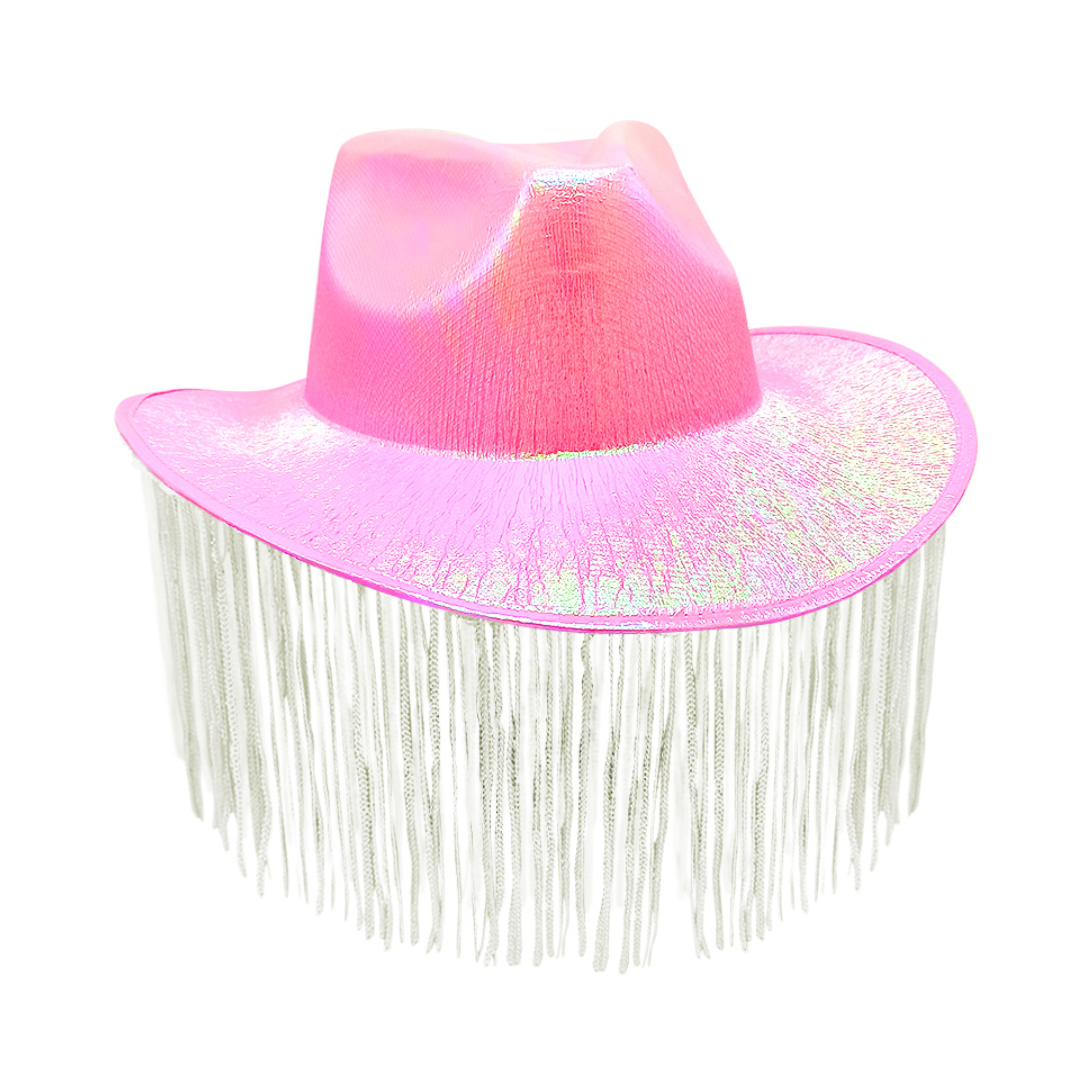 SOMBRERO VAQUERO TIRAS NACARADO ROSADO