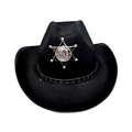 SOMBRERO VAQUERO SHERIFF NEGRO