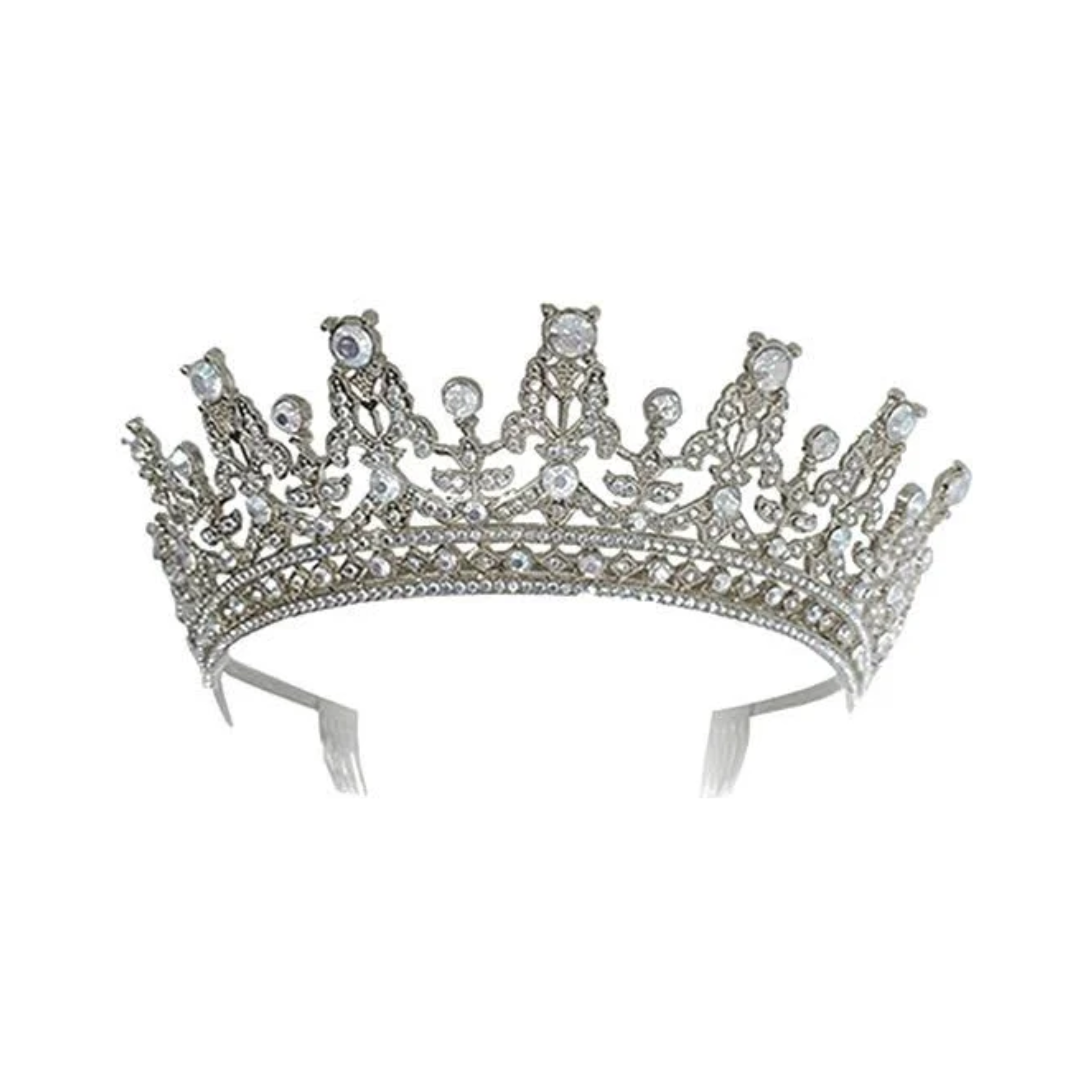 TIARA METALICA REINA PLATA