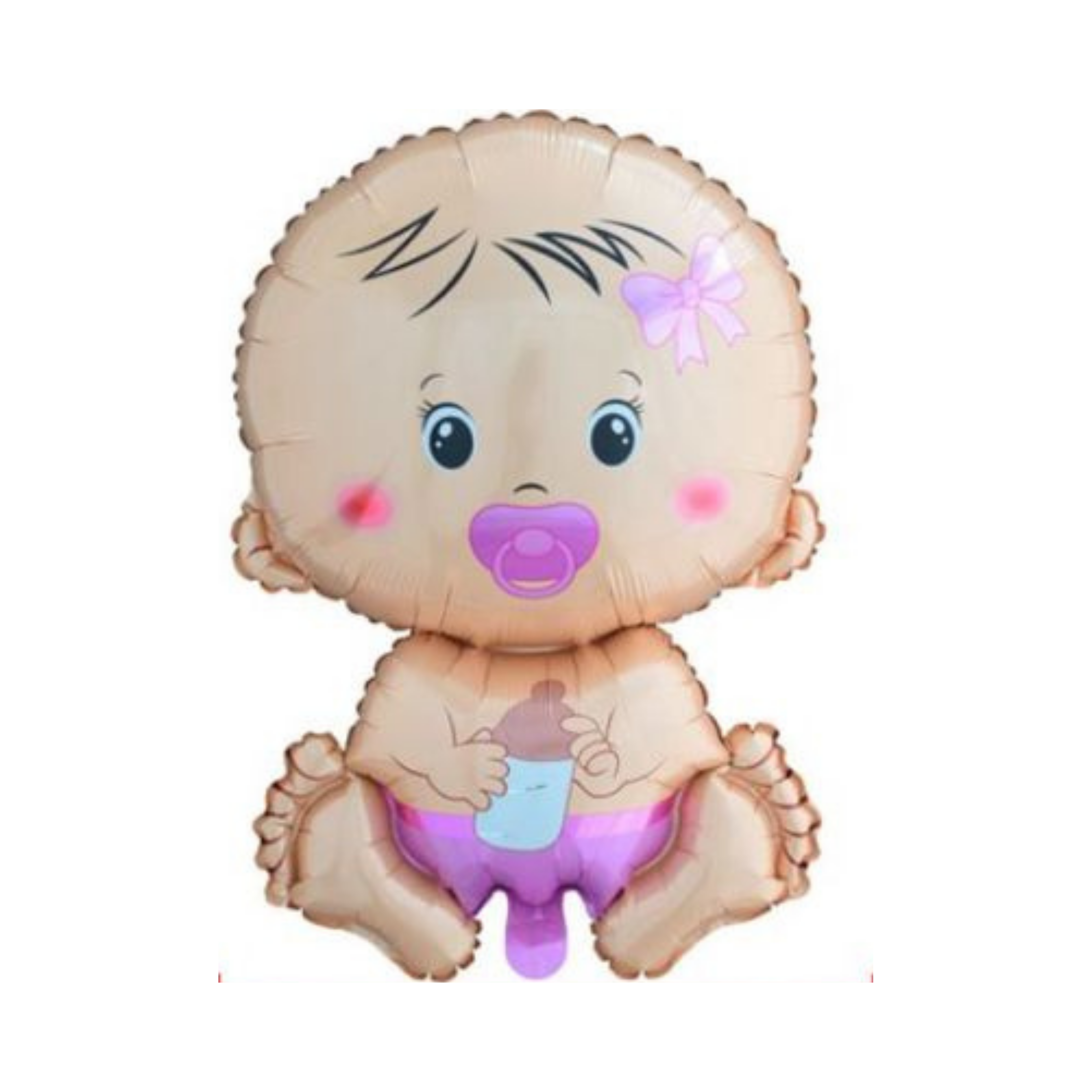 GLOBO METALICO BEBE ROSADO.