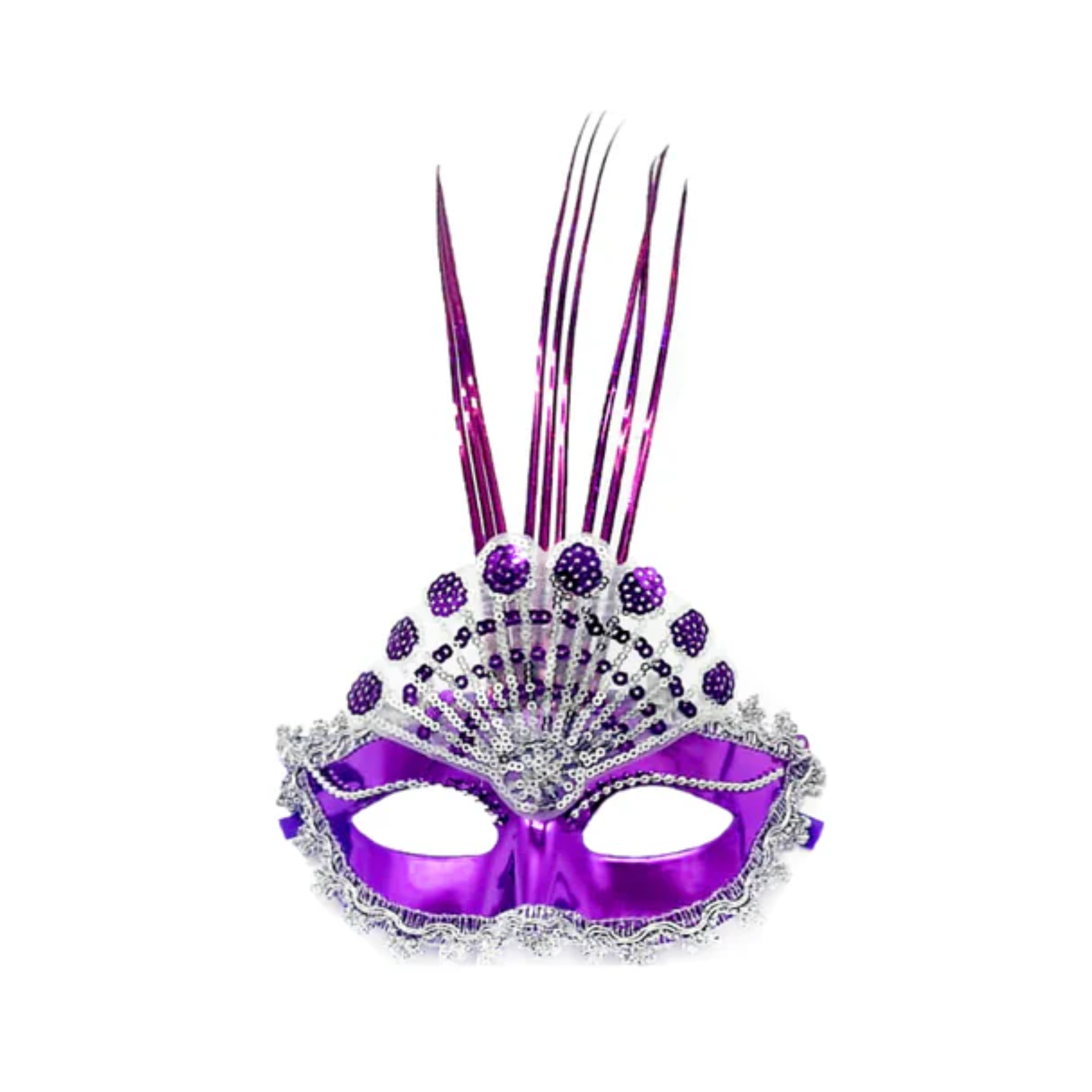 ANTIFAZ VENECIANO ABANICO MORADO