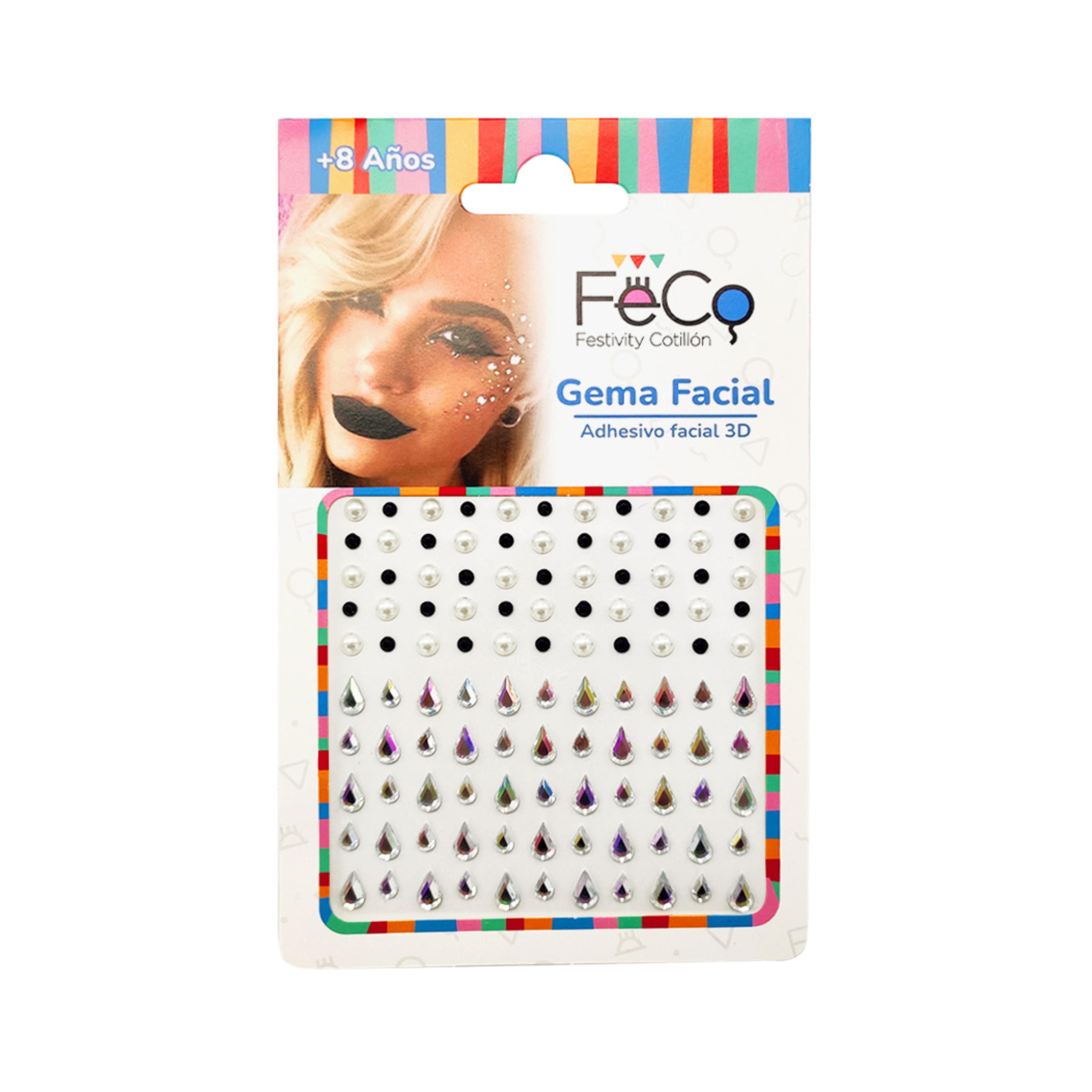 BRILLOS FACIALES PERLAS NEGRO