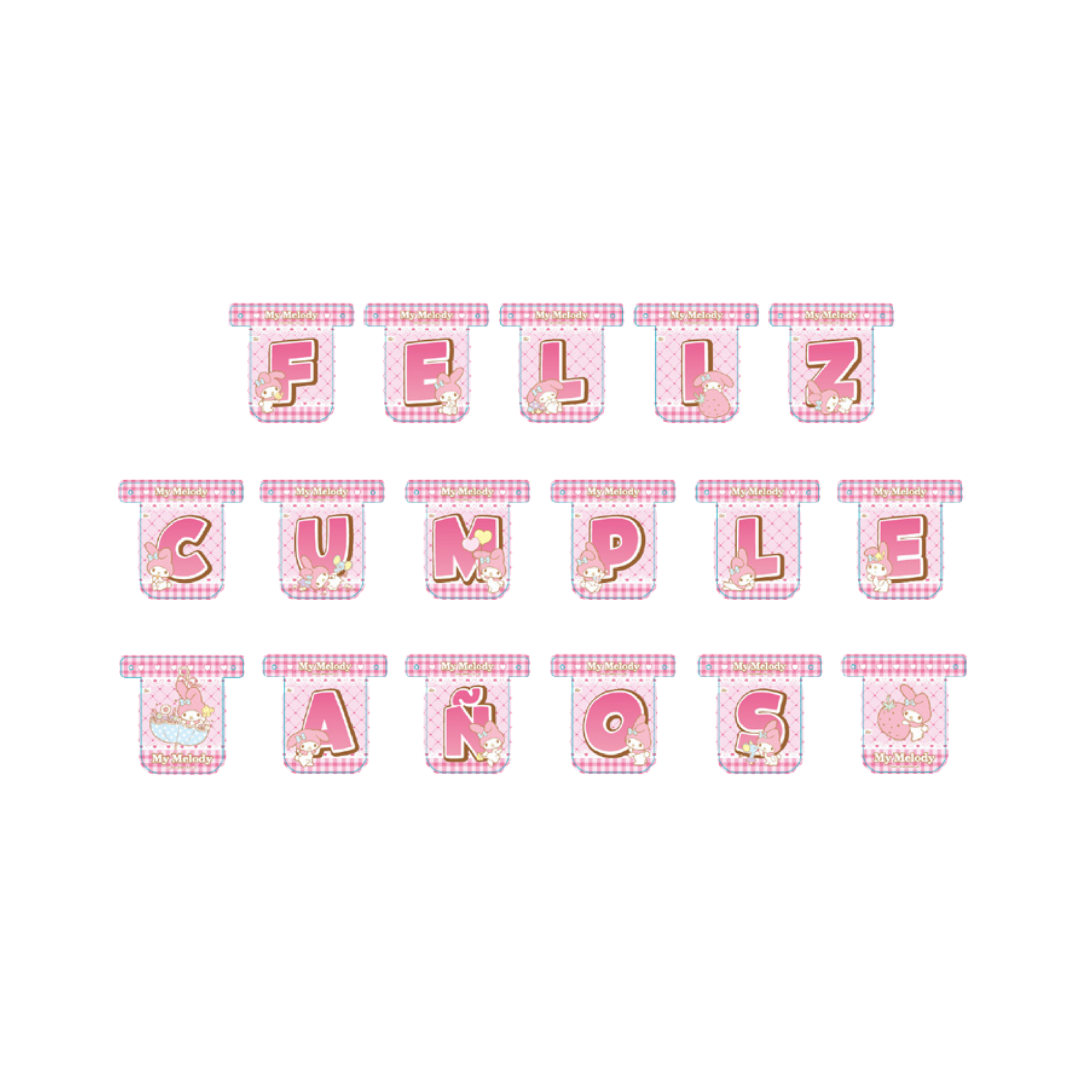 GUIRNALDA FC MY MELODY 17PCS