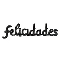 Globo felicidades cursivo negro