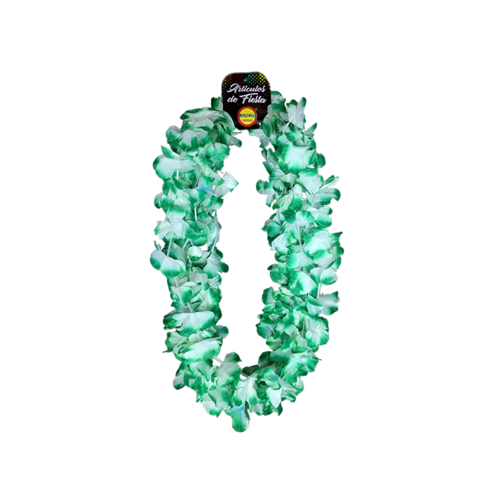 COLLAR FLOR VERDE LIMA/BLANCO 6 UNIDADES