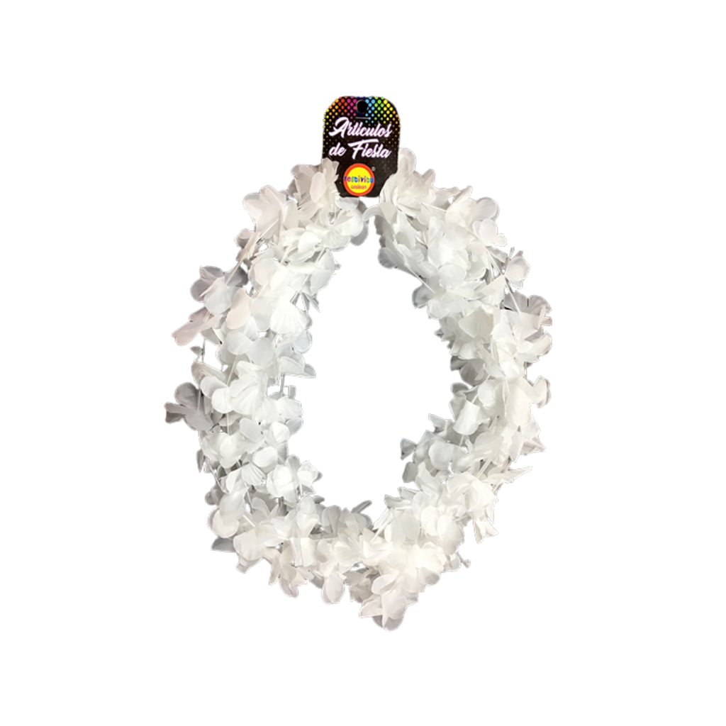 COLLAR FLOR LISO BLANCO 6 UNIDADES