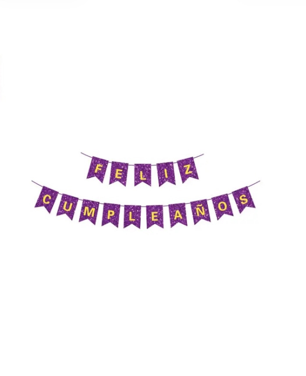 BANDERÍN FELIZ CUMPLEAÑOS GLITTER