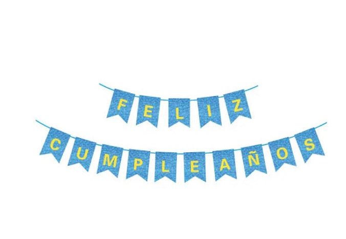 BANDERÍN FELIZ CUMPLEAÑOS GLITTER
