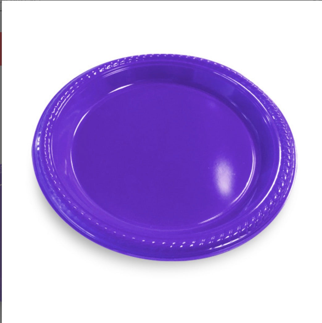 PLATO PLASTICO COLORES X10 18CM