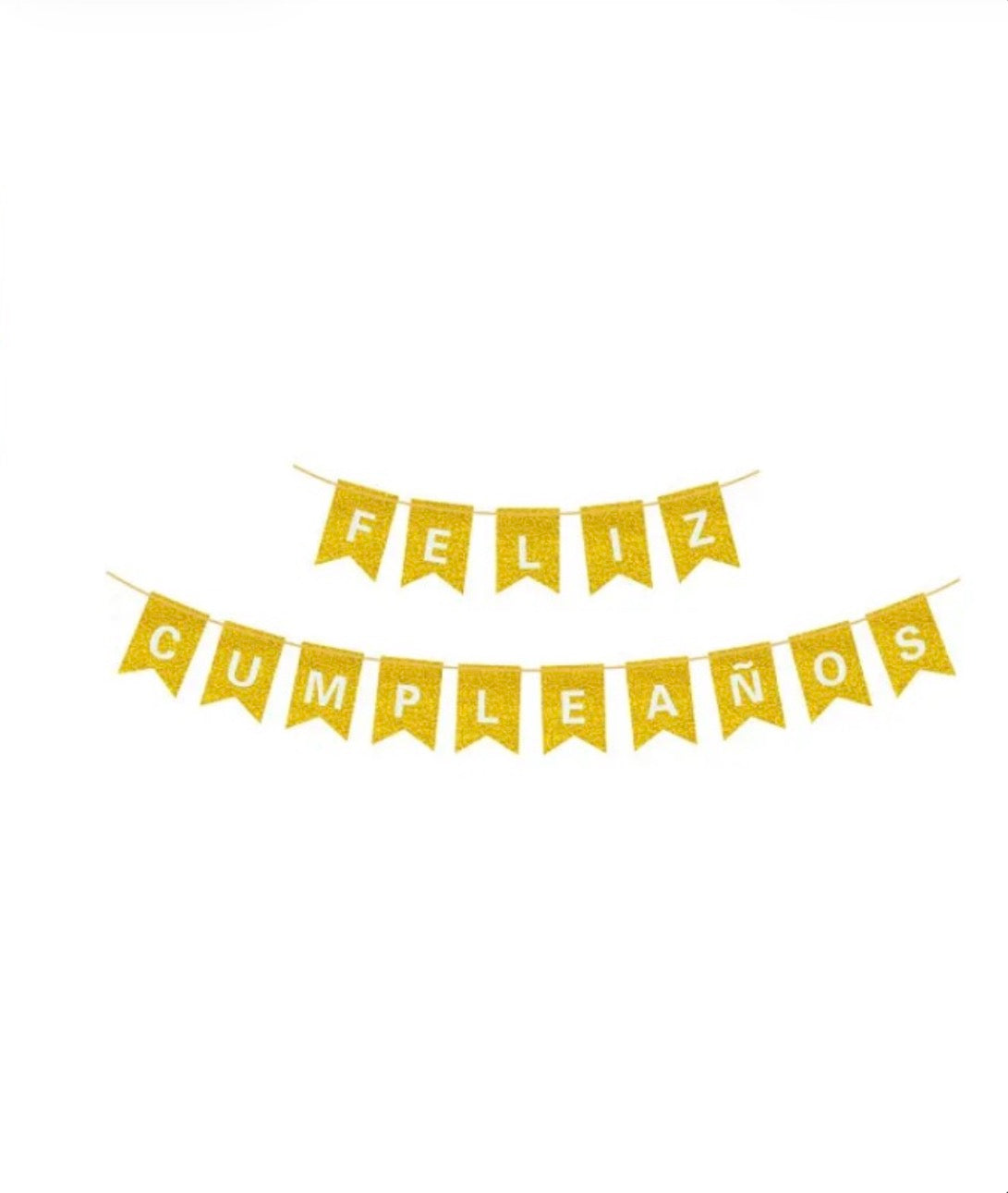 BANDERÍN FELIZ CUMPLEAÑOS GLITTER