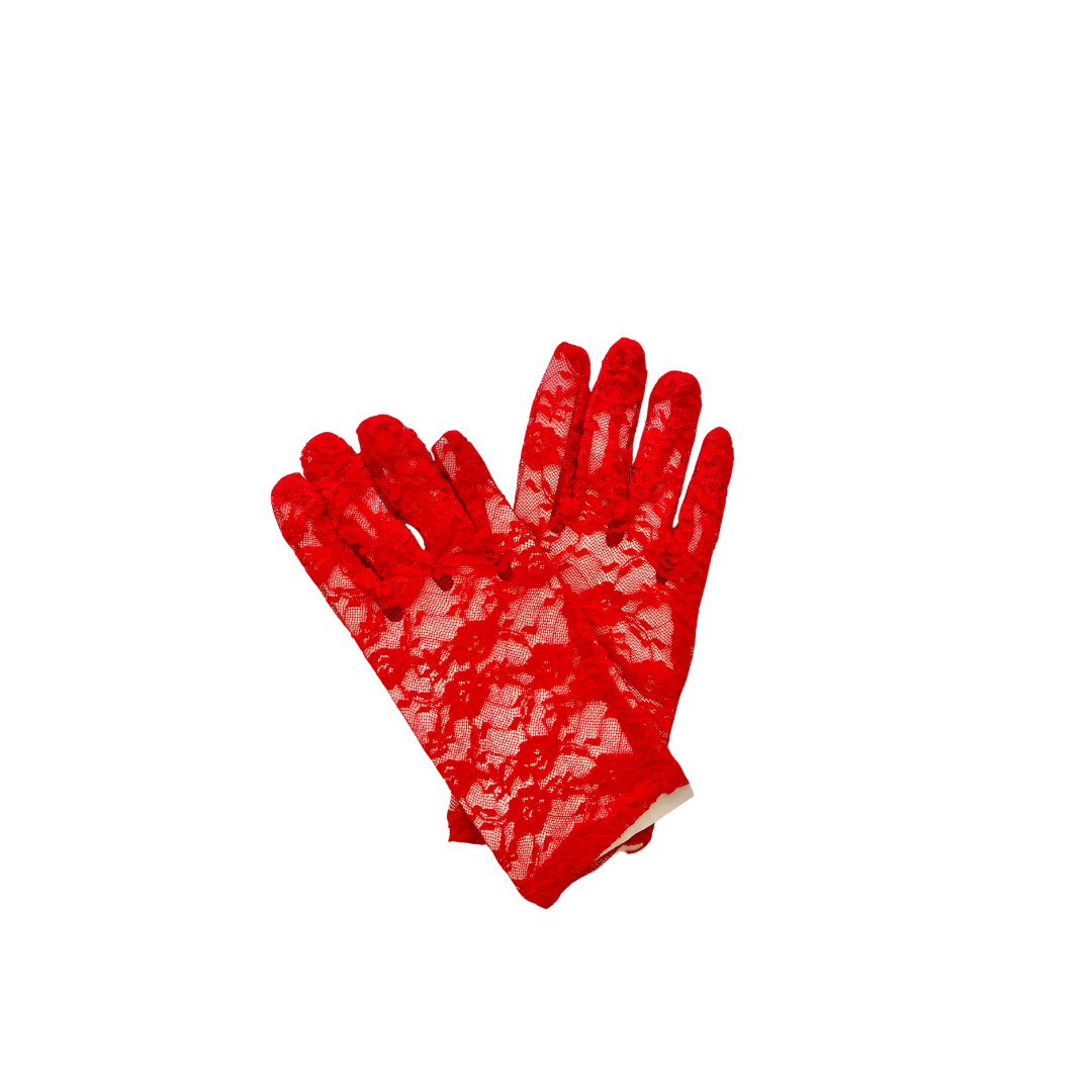 GUANTE ENCAJE ROJO