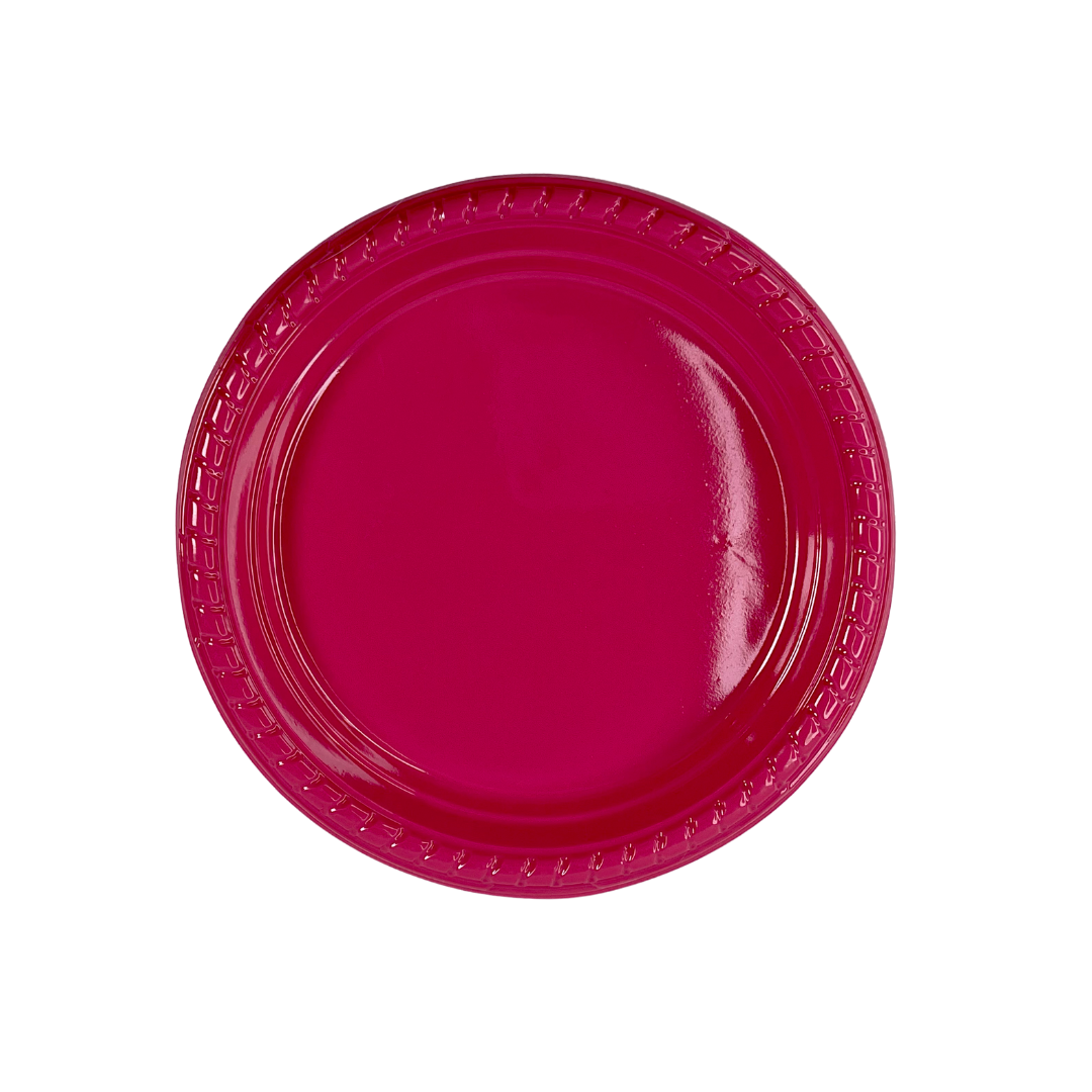 PLATO PLASTICO COLORES X10 18CM