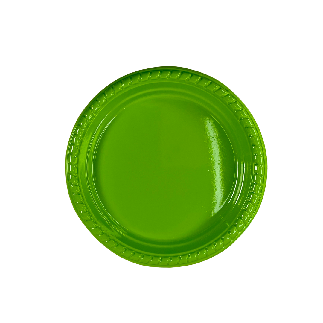 PLATO PLASTICO COLORES X10 18CM