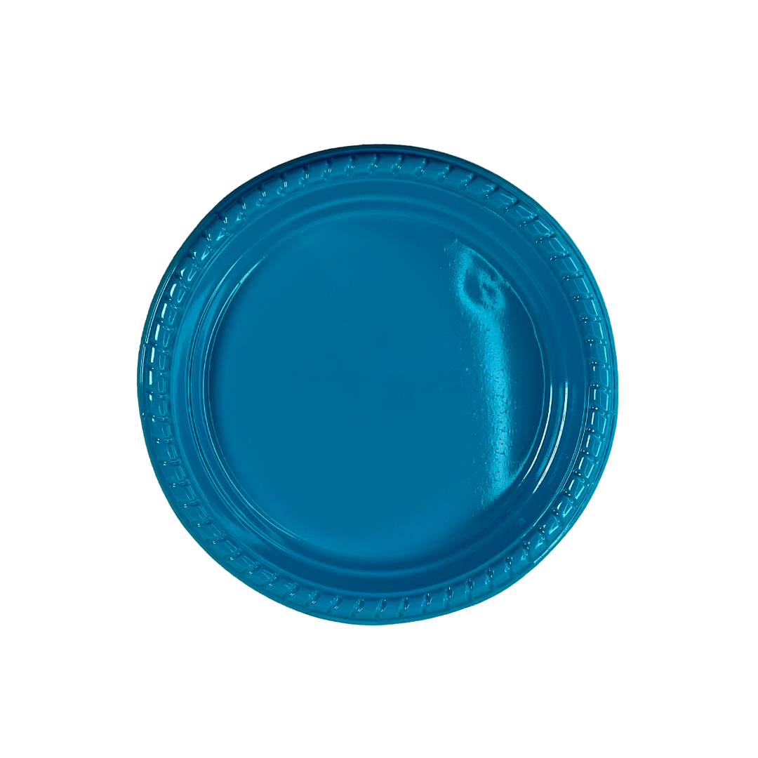 PLATO PLASTICO COLORES X10 18CM