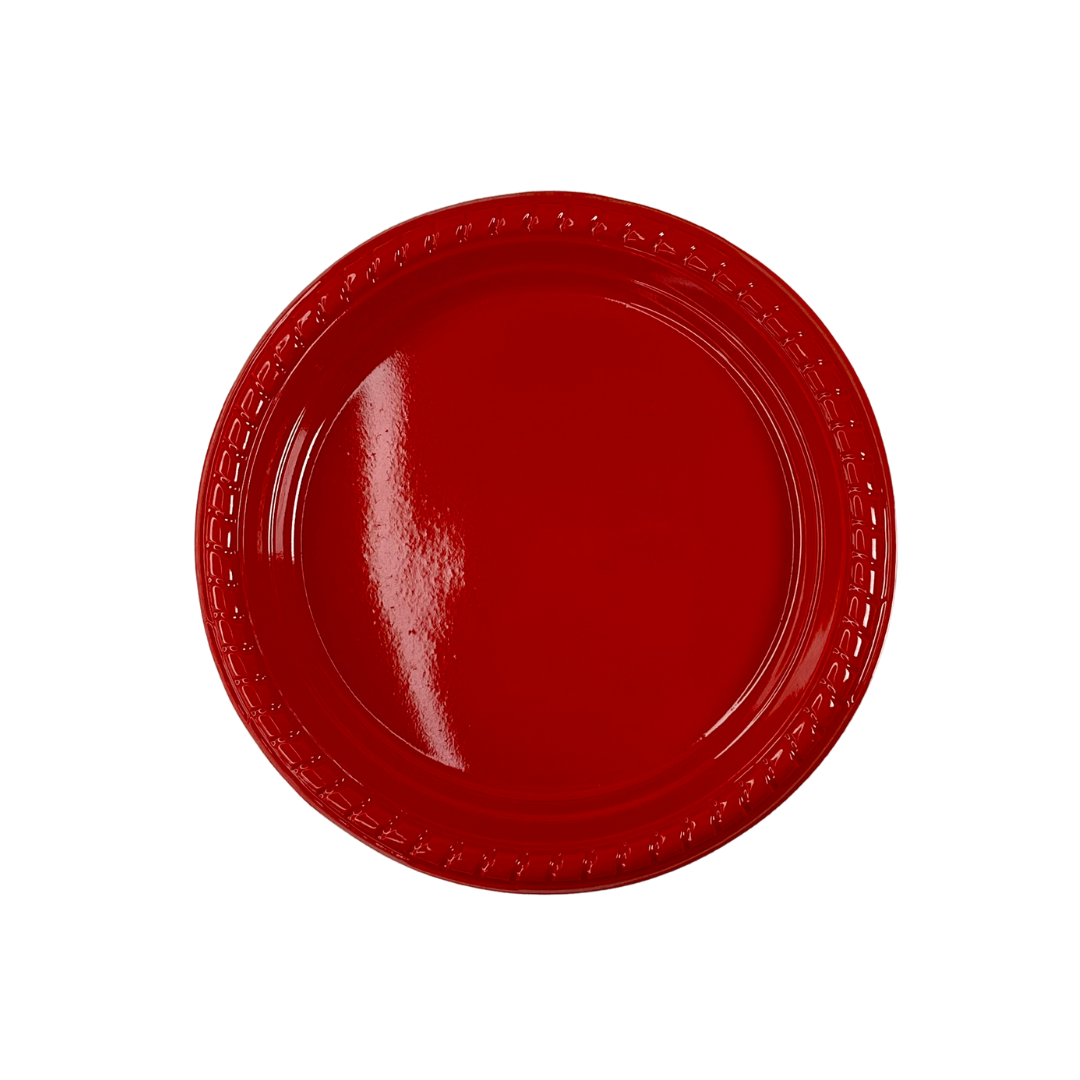 PLATO PLASTICO COLORES X10 18CM
