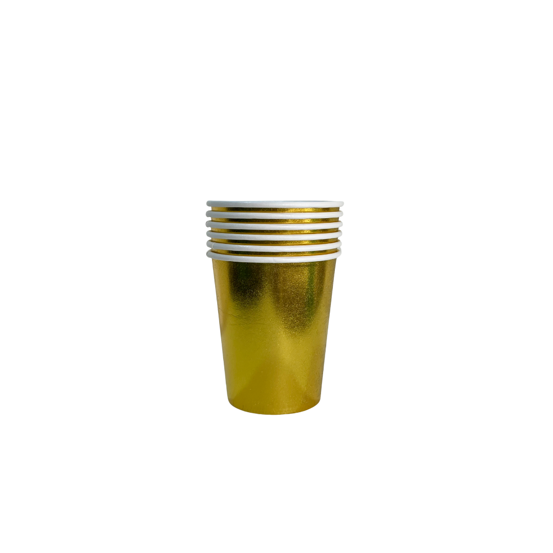 VASOS POLIPAPEL METALIZADO X6