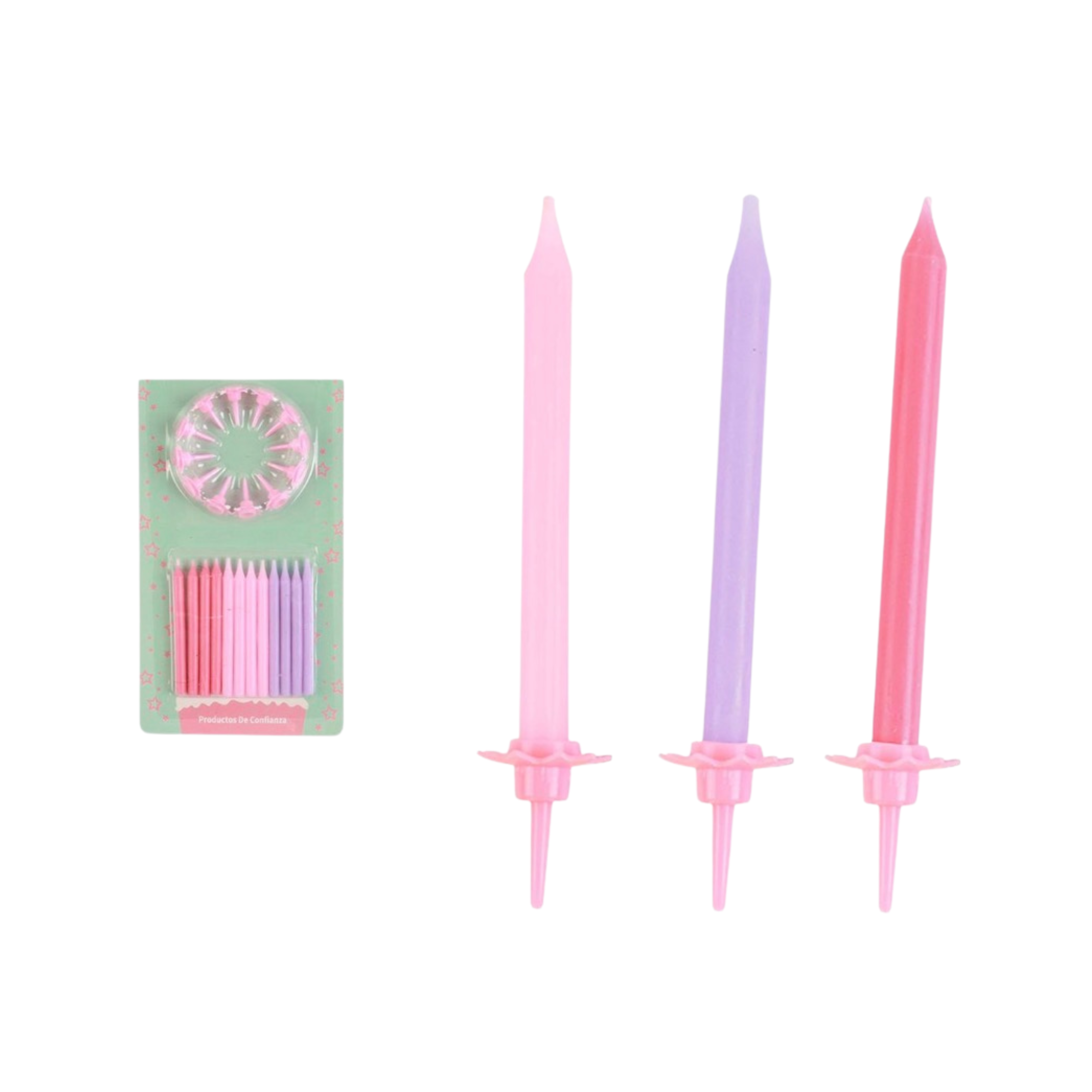 VELAS MIX PASTELES X12