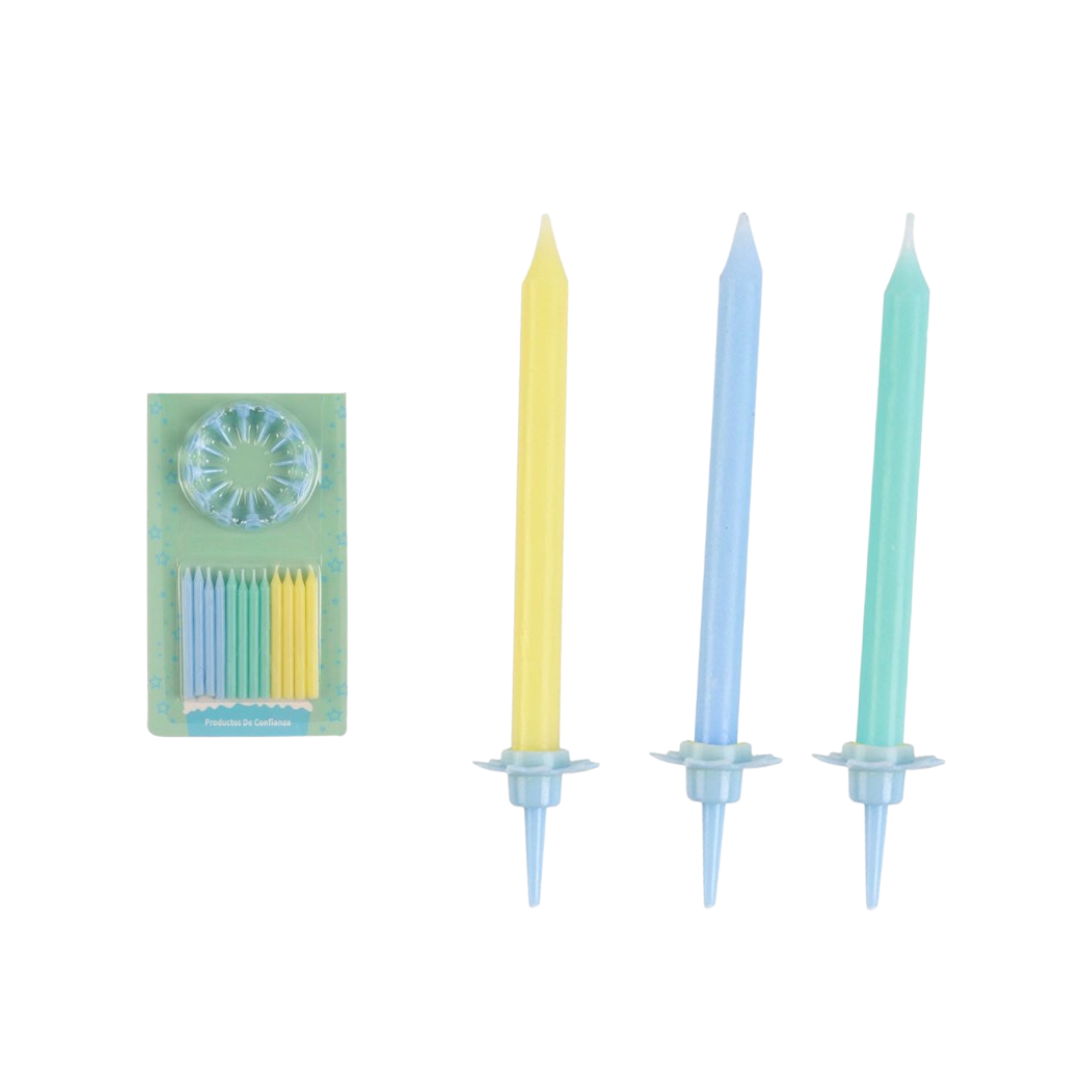 VELAS MIX PASTELES X12