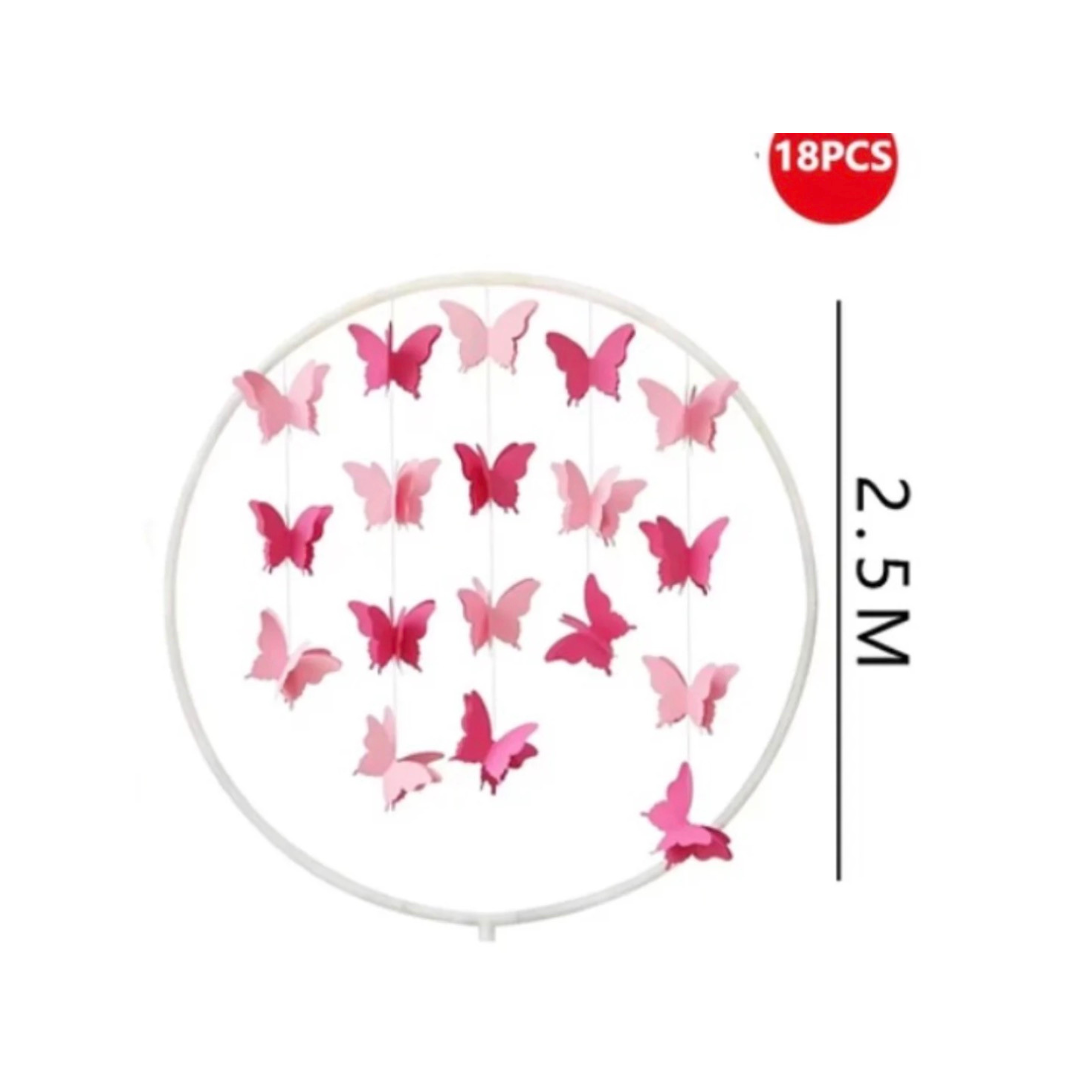 GUIRNALDA MARIPOSA X18 2.5m