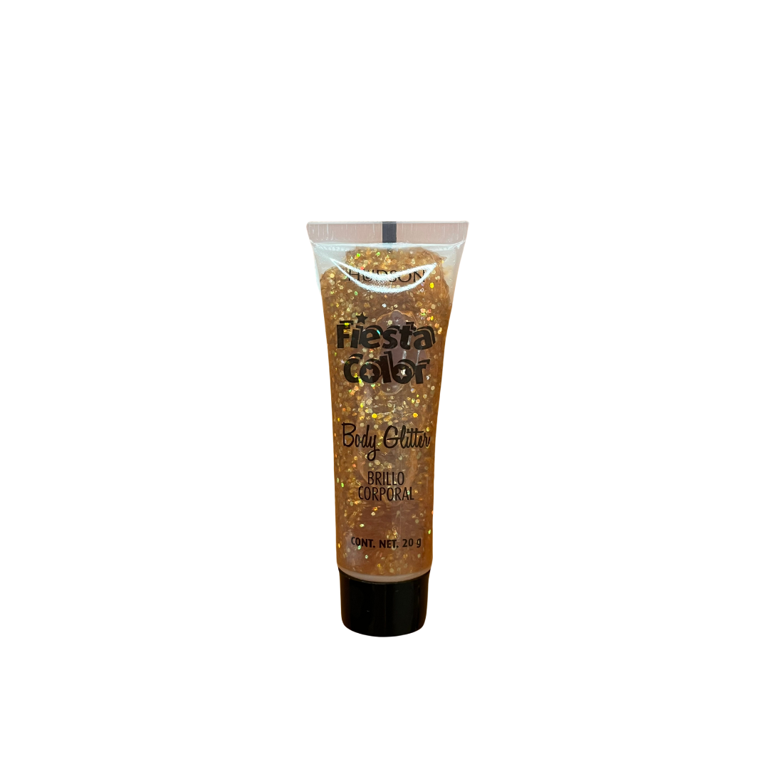 TUBO BODY GLITTER ORO