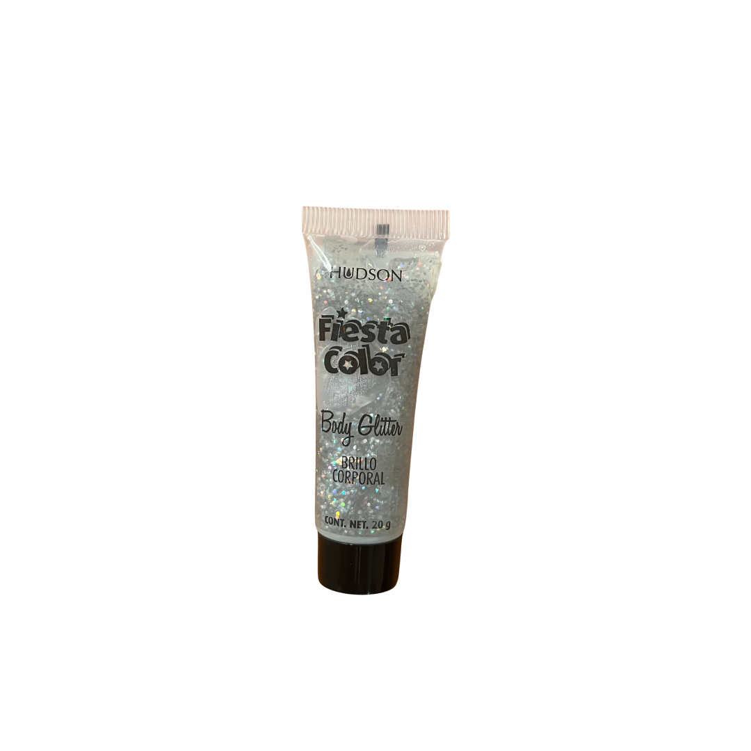 TUBO BODY GLITTER PLATA