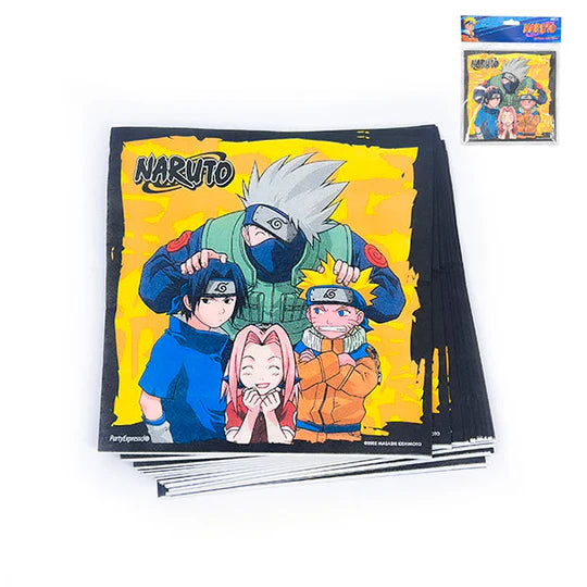 SERVILLETAS 4 CARAS x 12 NARUTO