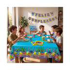 Pack cumpleaños Stitch Hawaii con decoración y vajilla temática