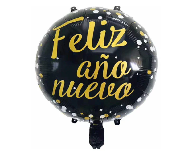 Globo Metalico Feliz Año Nuevo
