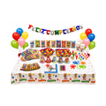 Pack Retro Premium para cumpleaños con platos, vasos, servilletas, gorros, cornetas, carteritas, bandejas, globos y chiches retro