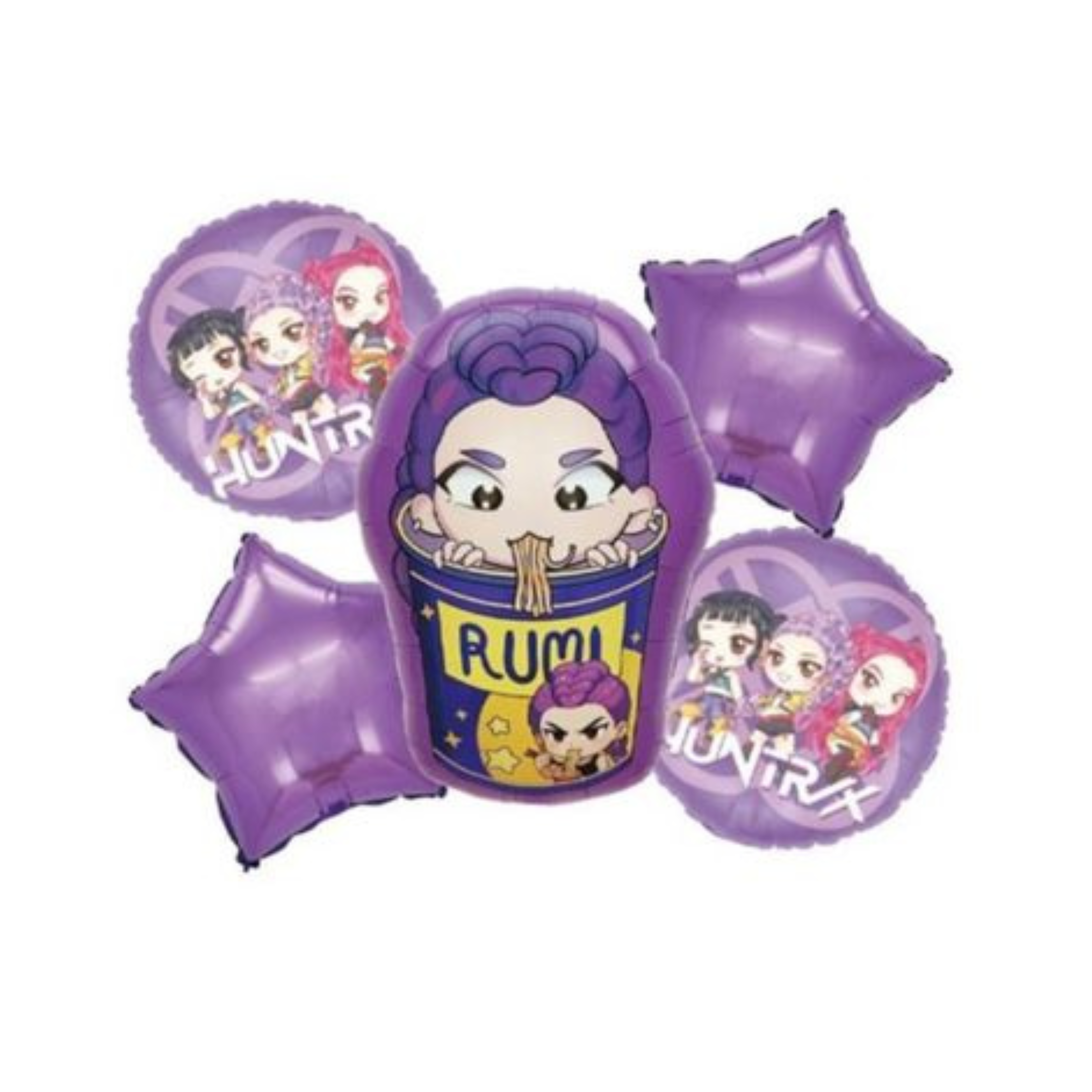 set globos kpop demon hunters rumi fiesta infantil