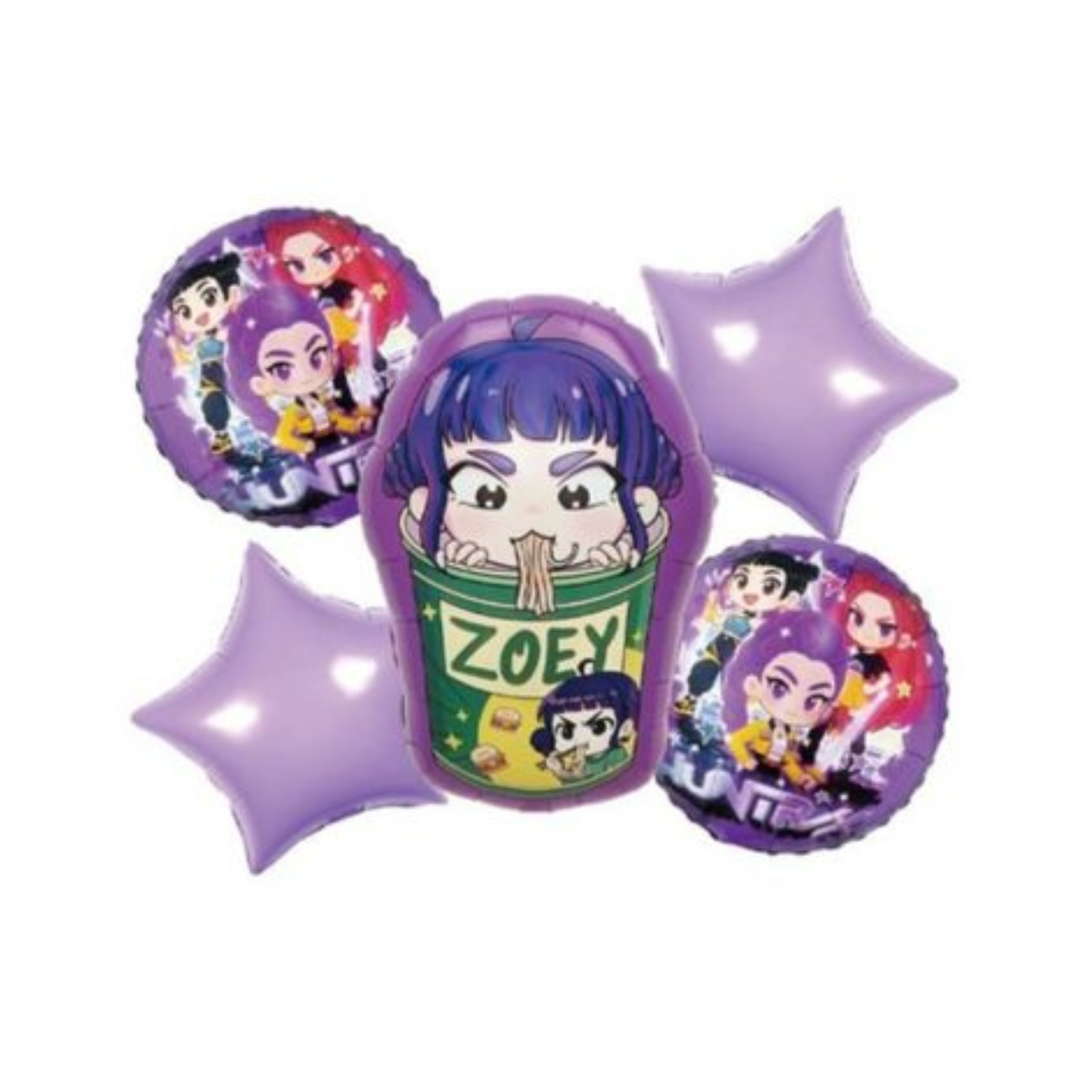 set globos kpop demon hunters zoey decoracion anime