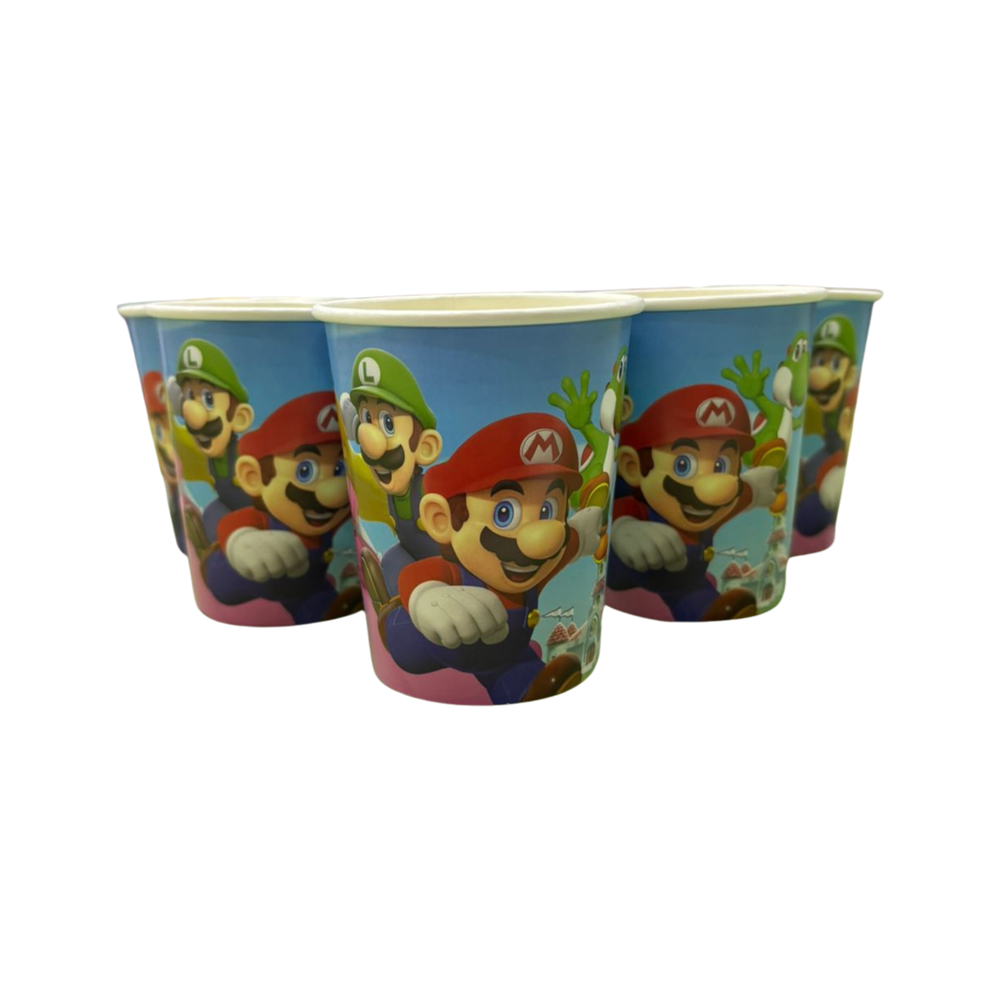 VASO POLIPAPEL SUPER MARIO X 6